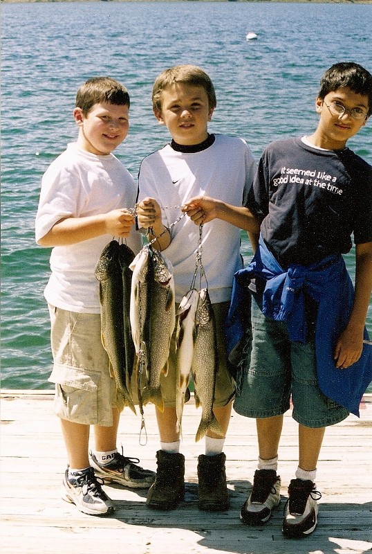 Fishing with friends Sam and Abeer at Jackson Lake Grand Tetons National Park. David got four trout.