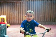 David four years old on Bicycle