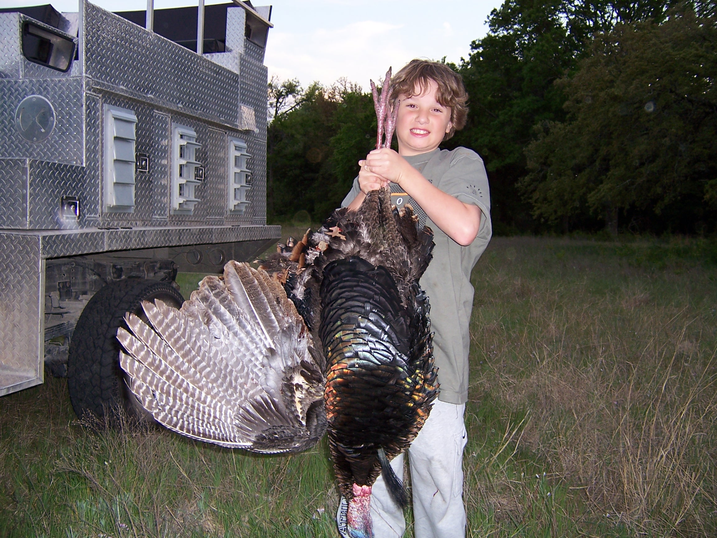 Jacob shot a Turkey at Rough Creek, Texas.
