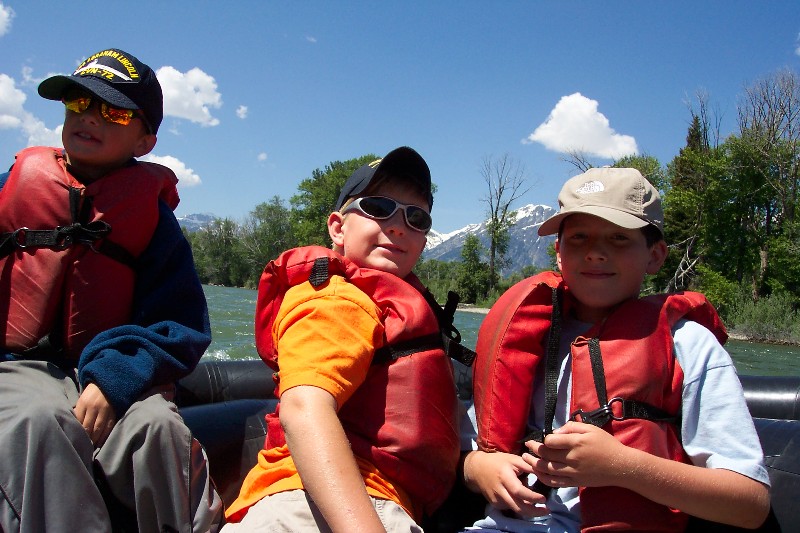 River rafting on snake river, Jake, William McGee and Max