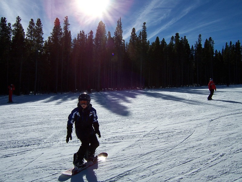Snow boarding in Breckenridge Colorado