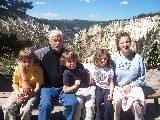 Grand Canyon of Yellowstone. Jake, Stig, David, Rachel and Claudia