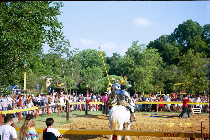Jousting is held a couple of times a day at Scarborough Faire