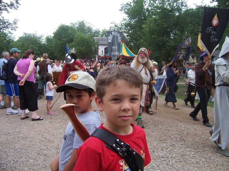 David Wikman and Jackson Sterling are watching the Scarborough Faire parade. Every day they have a parade at Scarborough Faire. There are several hundred participants