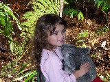 Rachel holding a Koala