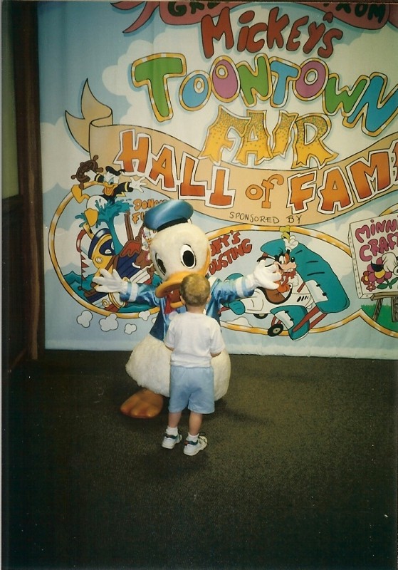 Jacob meets Donald Duck in Magic Kingdom