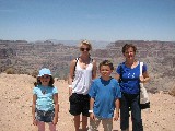 Rachel, Emelie, David, and Claudia with the Grand Canyon in the background