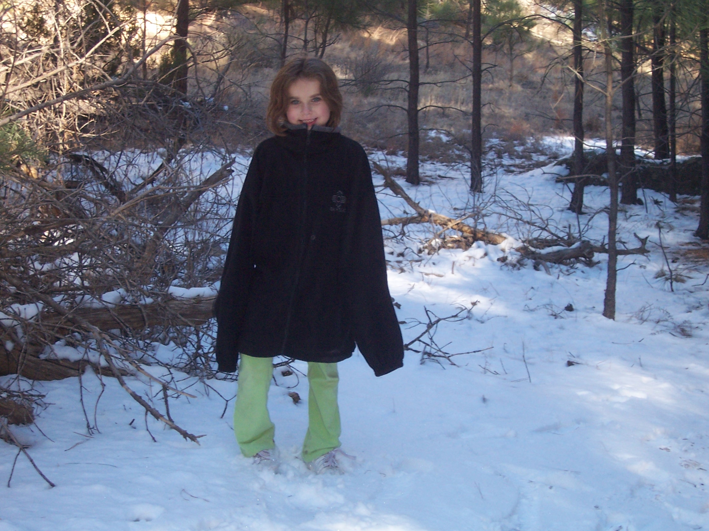 Rachel on the snow