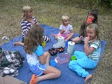 Picknick with Swedish cousins and a neighbor