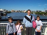 Claudia and the kids in Brisbane, Australia