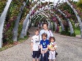 Claudia and the kids in in a park in Brisbane