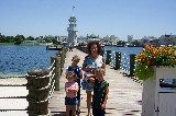 Claudia and the kids in Disney World, Orlando