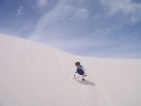 David in White Sand Storm, White Sands National Monument, New Mexico