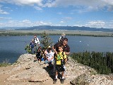 David hiking in Grand Tetons National Park with his dad Thomas. This place is called inspiration point.