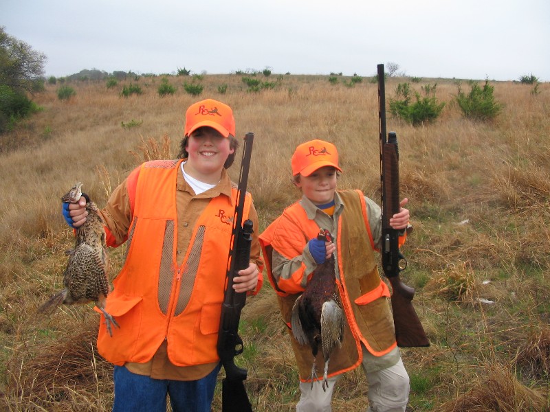 Jackson and Jacob Pheasant hunting.