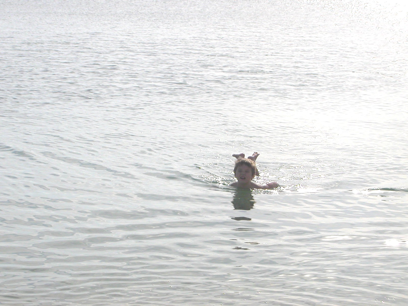 Swimming in the Dead Sea.