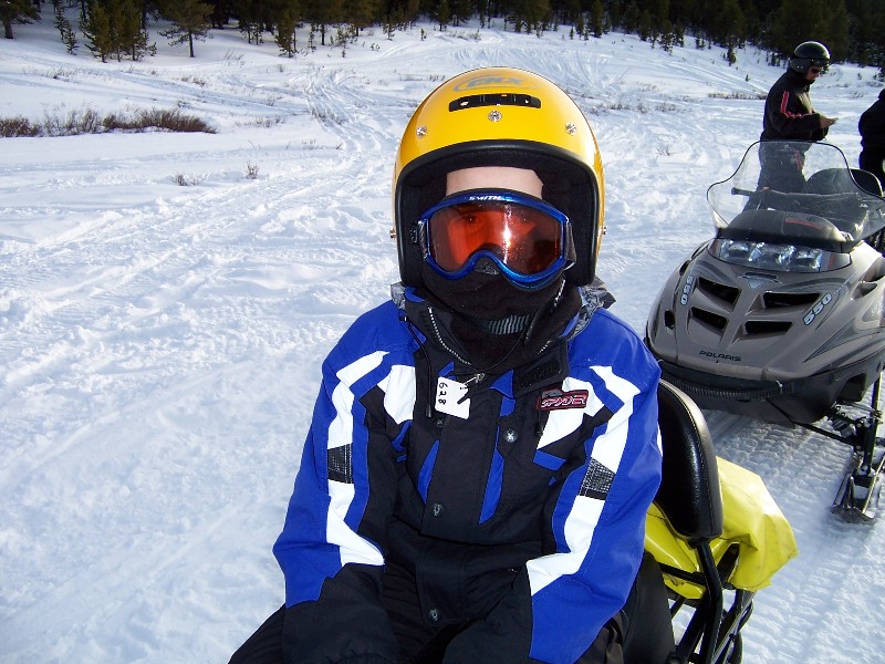 Jacob both rode and drove a snow mobile in Colorado