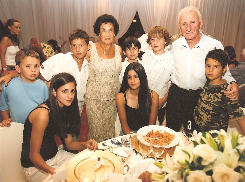 From Jack and Ety's wedding Anniversary held in Israel. The other children are relatives, and Tomer in the middle is a friend.