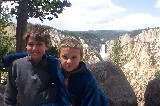Jacob and Lee Hanig by the Grand Canyon of Yellowstone