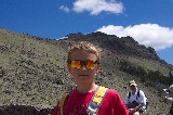 Jacob on Mount Washburn, Yellowstone. Steve Perkins in the background