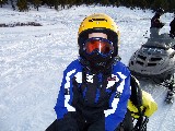 Jacob both rode and drove a snow mobile in Colorado