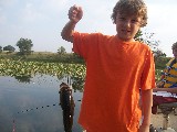 Jacob caught a Cat Fish at Rough Creek Lodge