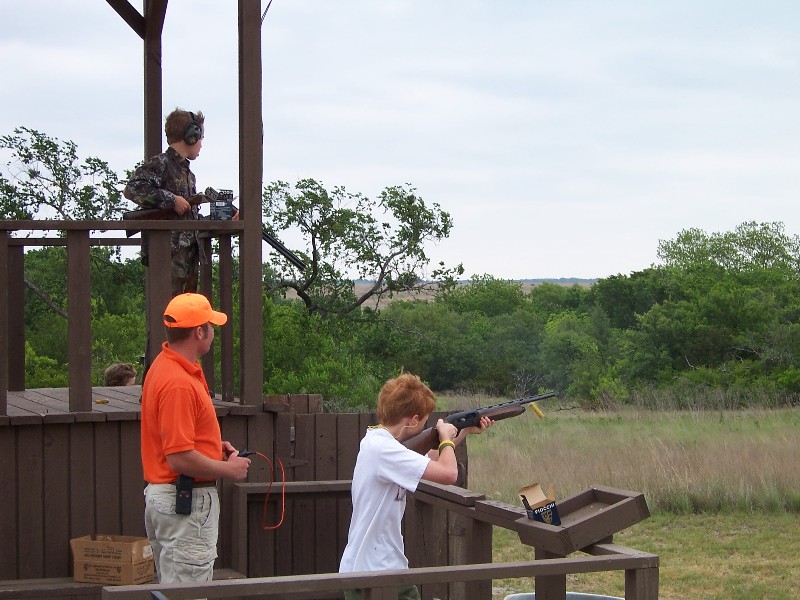First some practice at the gun range. Adam is the guide. Jacob, Nick, and Peter went Turkey hunting