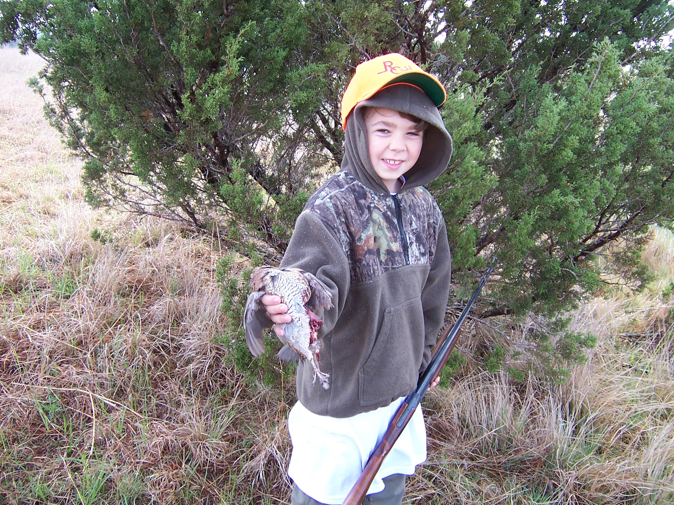 David was hunting for the first time after he just turned eight