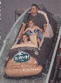 Thomas, MacKenzie and Anden on the log ride