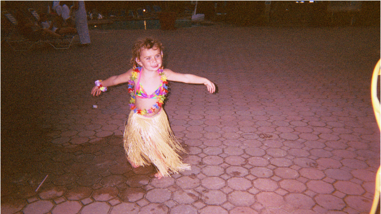 Dancing in St. Thomas, 4 years old.