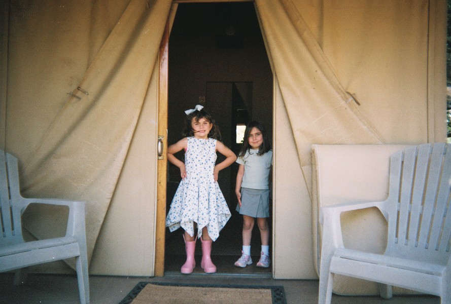 Rachel and Enav Camping. 