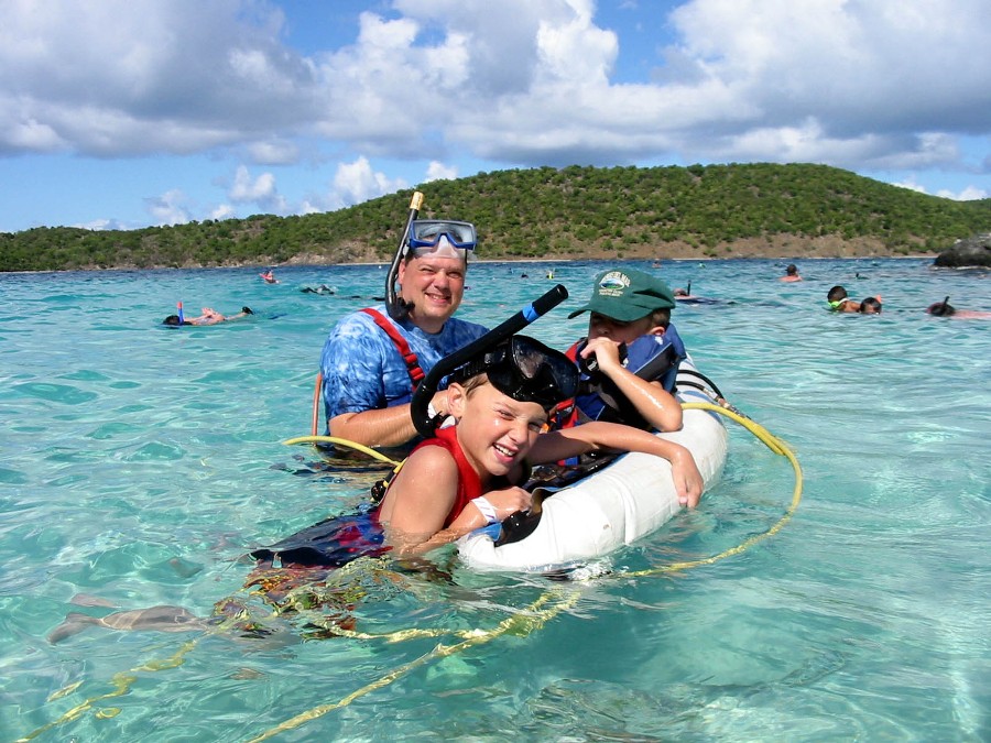 Thomas, Jacob and David, on snuba diving adventure