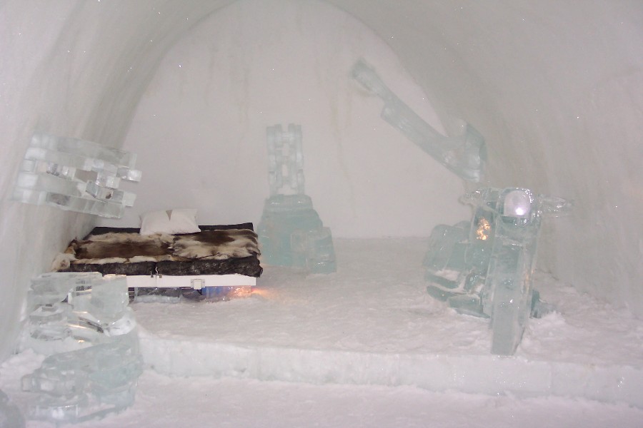 One of the rooms in the Ice Hotel