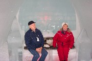 My dad and Ulla in their room at the Ice Hotel in Jukkasjärvi