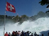 Rheinfall and the Swiss Flag