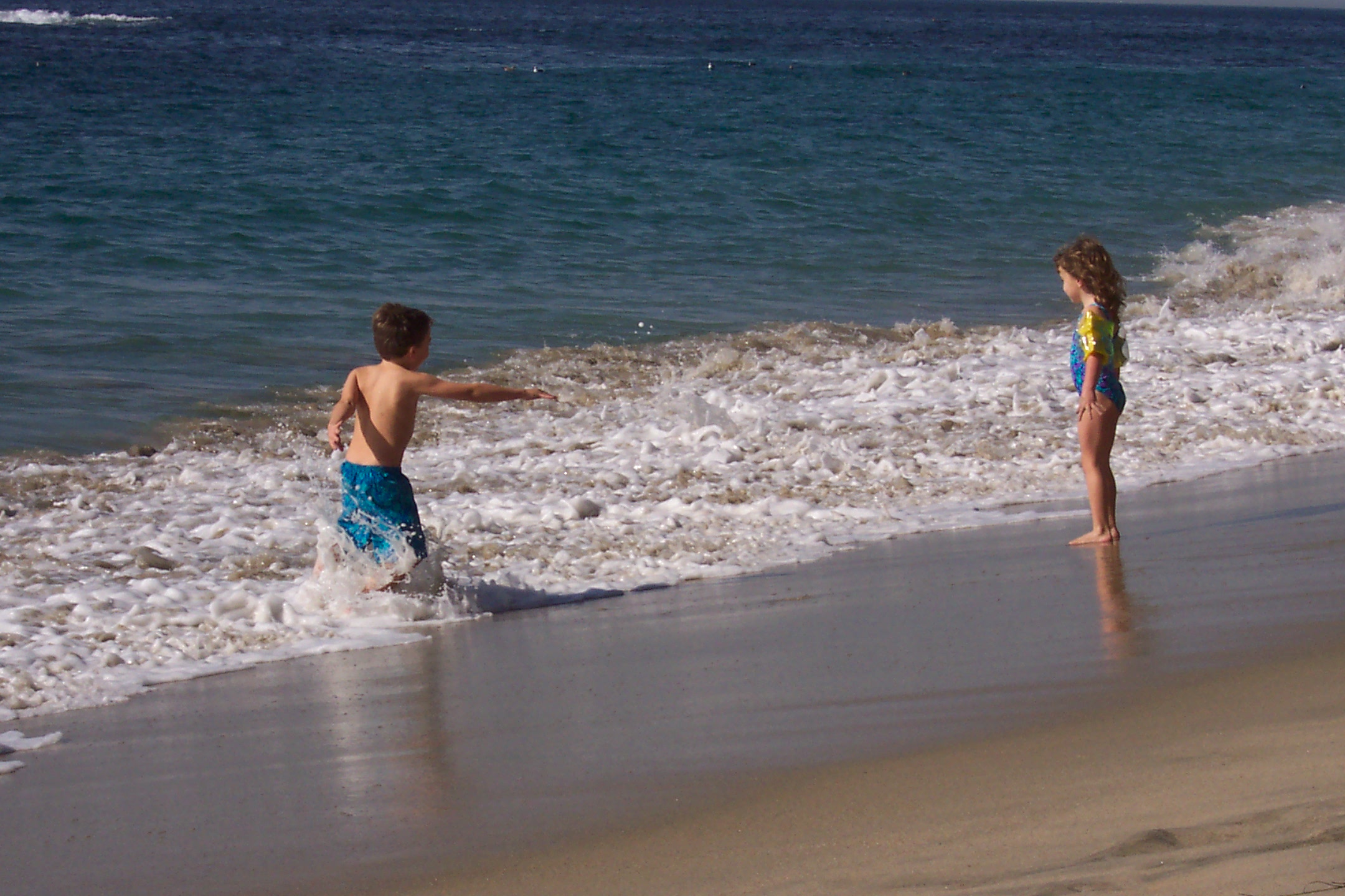 Kids at Laguna Beach. We were visiting Aunt Marianne. Laguna Beach is south of Los Angeles