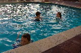 Swimming pool at hotel in Laguna Beach