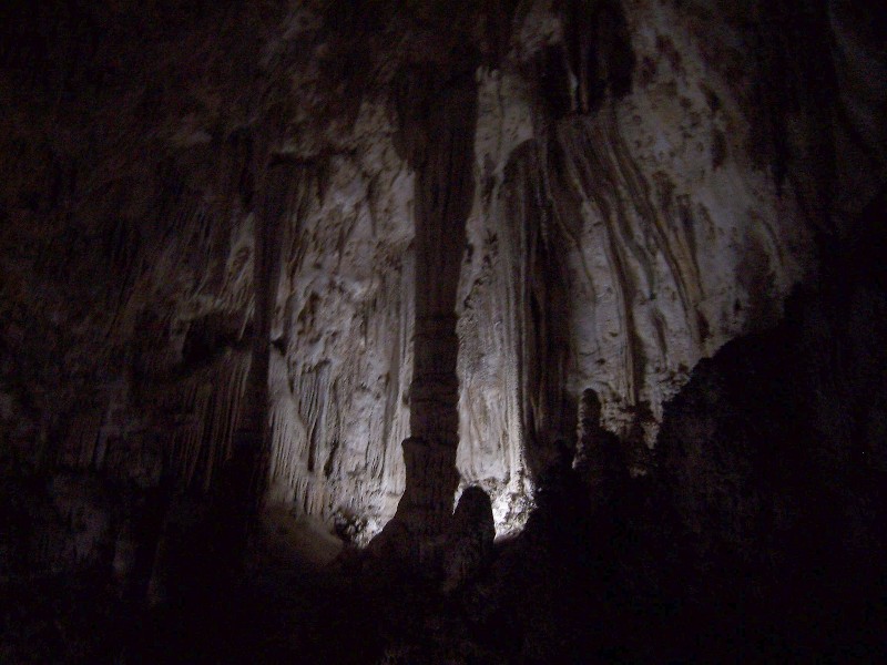 Columns and stalaktites. The big room contains one million stalaktites, stalagmites and columns
