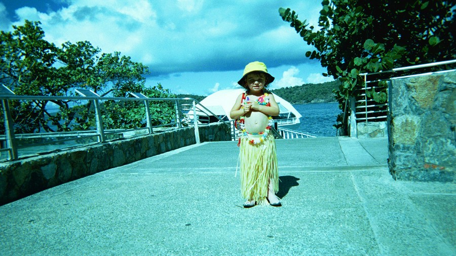 Rachel in her Lulau dress in St. Thomas