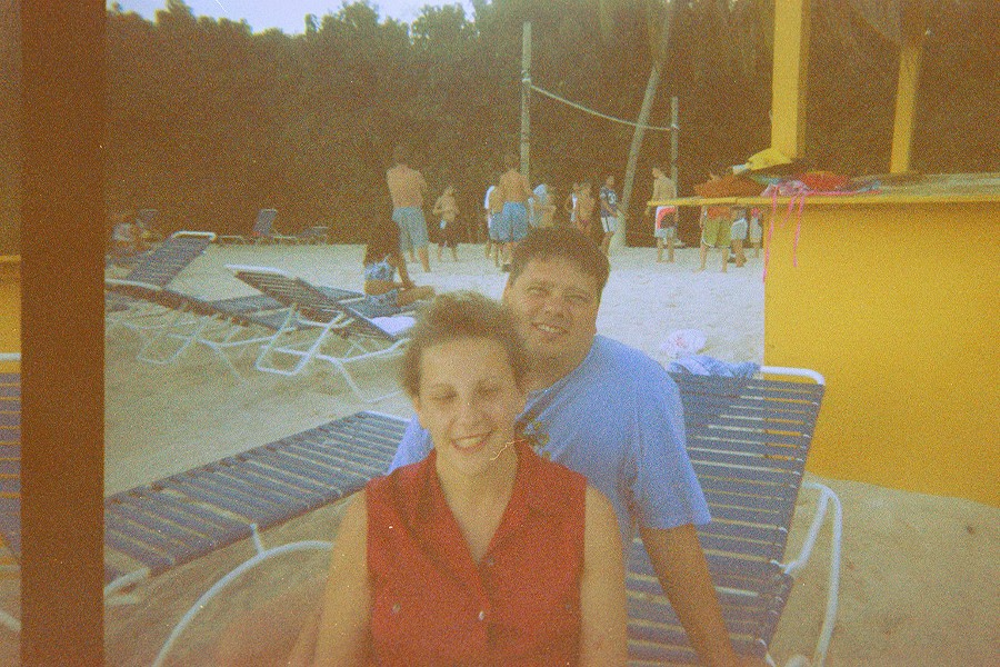 Claudia and Thomas on the beach on St. Thomas