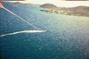 Jacob and I went parasailing, this photo is taken from up in the air
