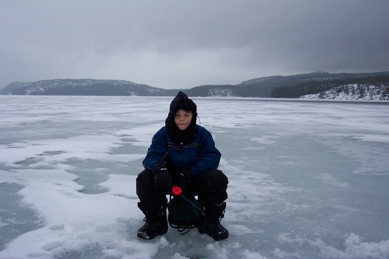 Jacob Ice Fishing in Bckfjrden
