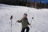 David is skiing in Bjästa backen