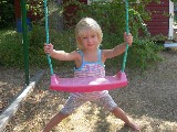 Greta in the swings