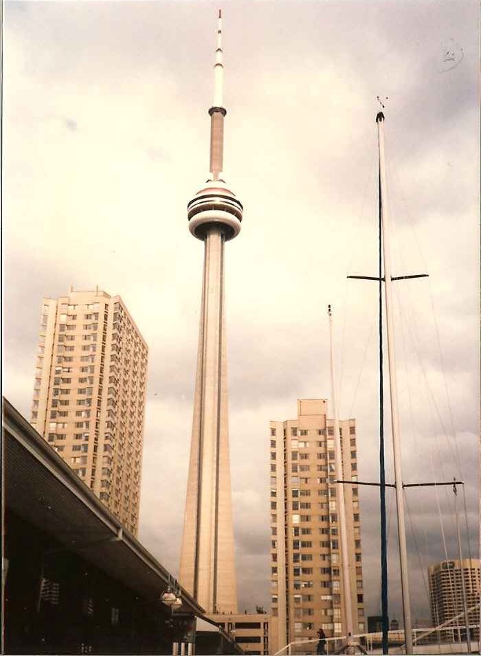CN Tower in Toronto. My parents came to visit me from Sweden. I visited Toronto with parents in October of 1987.