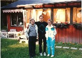 Time to leave Sweden. My dad Stig, Brother Stefan, Mother Gun