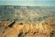 Grand Canyon, a mile deep, ten across, enormous, the photo can't show it well enough