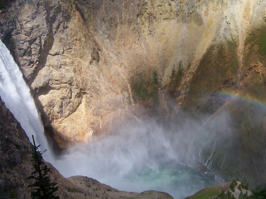 Lower falls with rainbow