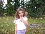 Rachel in front of Elk