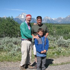 With David and math teacher Frank Jordan, Yellowstone/Grand Teton 2007